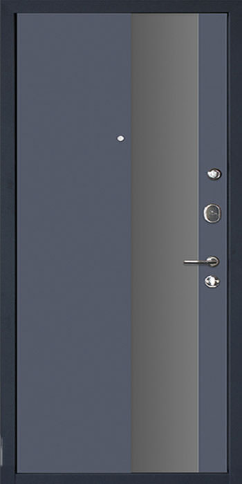 Утепленная входная дверь M-16, VINORIT Антрацит / Антрацит серебро лак